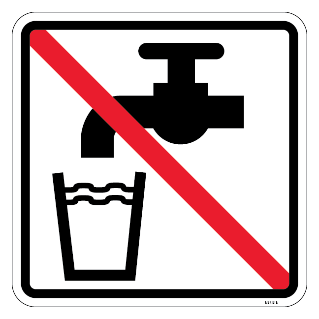 Vand forbud - piktogram skilt