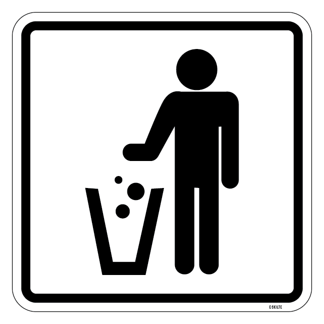 affald - piktogram skilt
