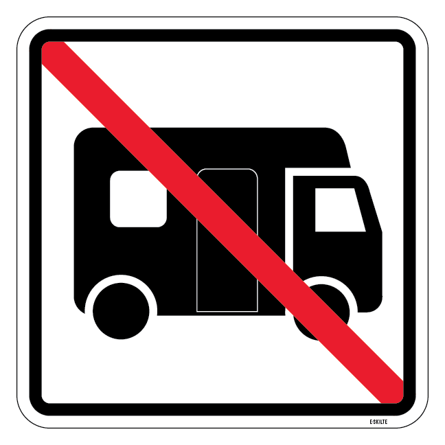 Autocamper forbudt skilt