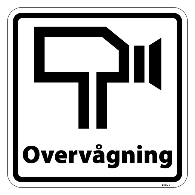 Overvågningsskilt - Piktogram