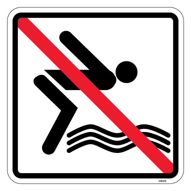 Udspring forbudt - Piktogram skilt