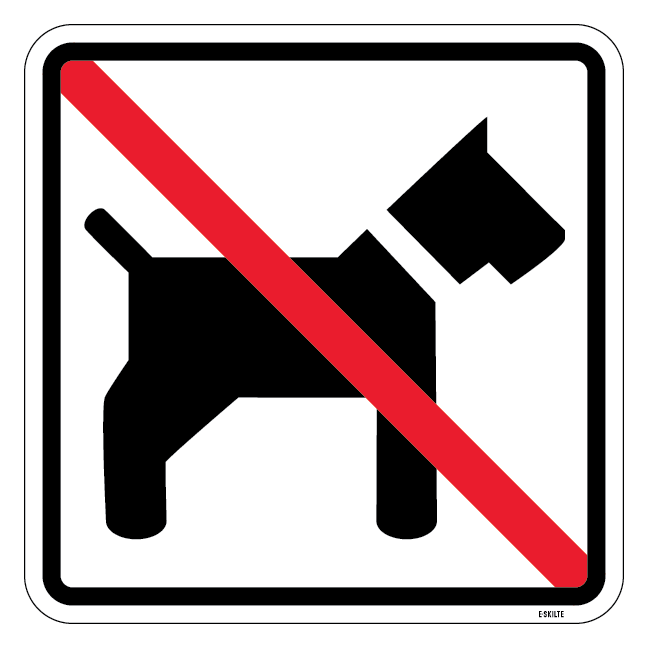 Hunde forbudt piktogram skilt