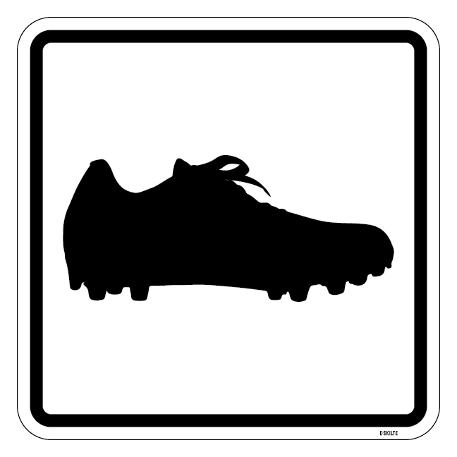 Fodboldstøvle piktogram skilt