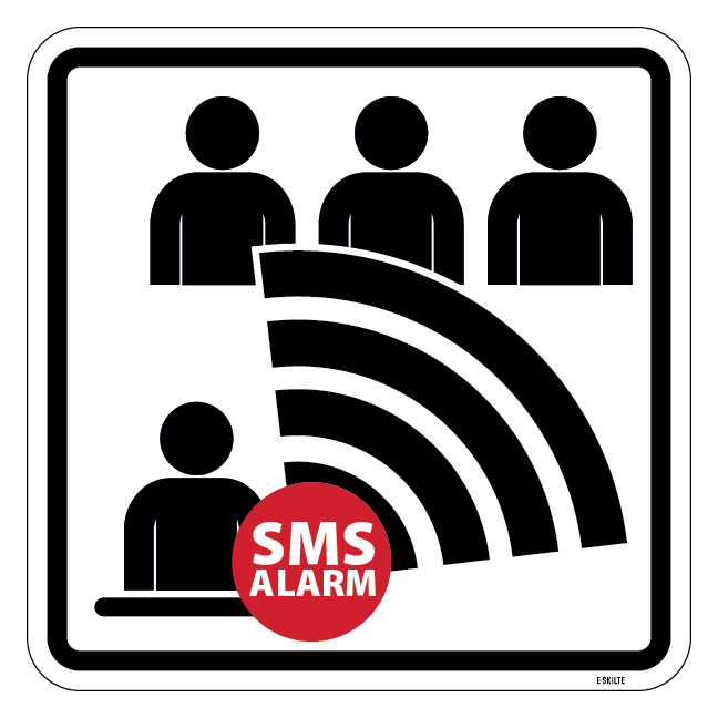 SMS alarm piktogram skilt