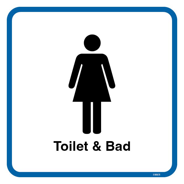 Toilet & bad damer Piktogram skilt