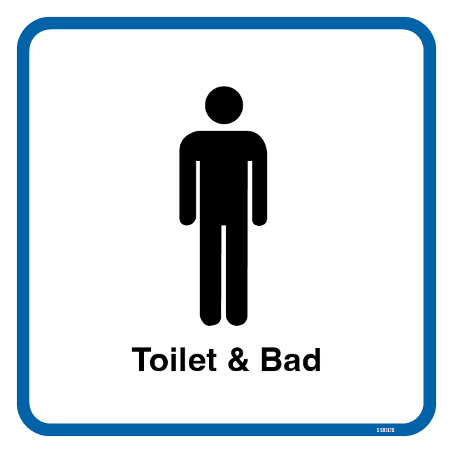 Toilet & bad mænd Piktogram skilt