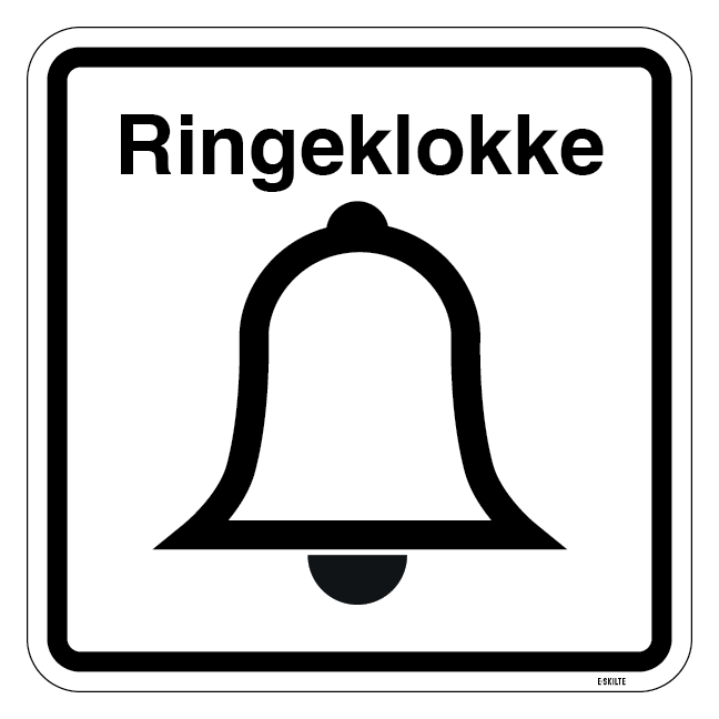 Ringeklokke. Piktogram skilt