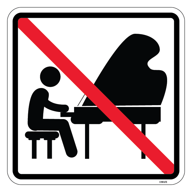 Klaverspil forbudt skilt