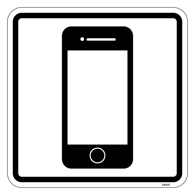 Mobiltelefon. Piktogram skilt