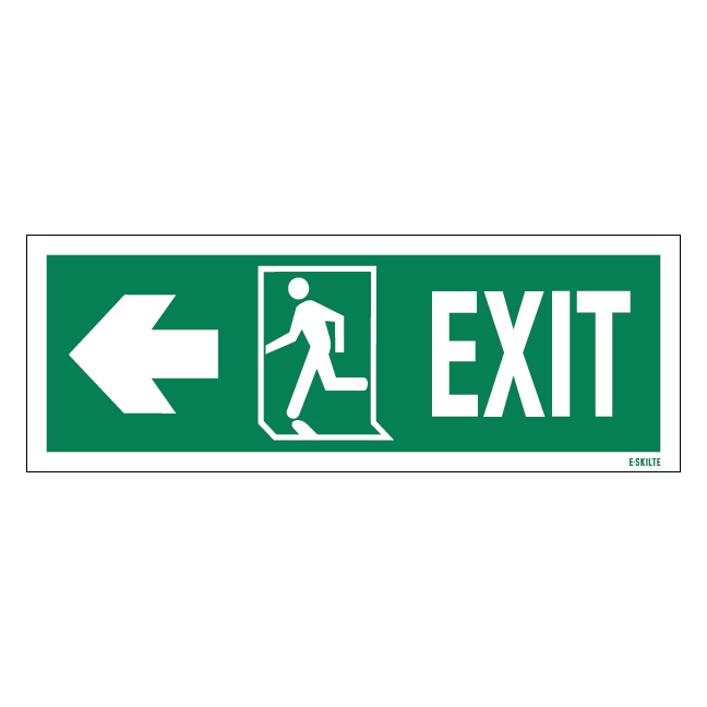 Exit Right-man Run Left-arrow Left Redningsskilte.