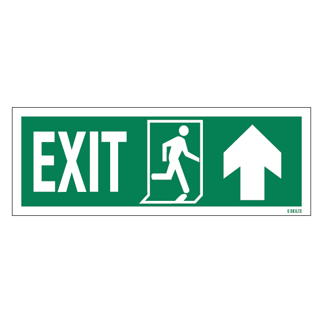 Exit Left-man Run Right-arrow Up Redningsskilte.
