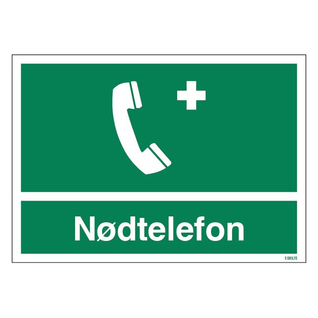 Nødtelefon skilt
