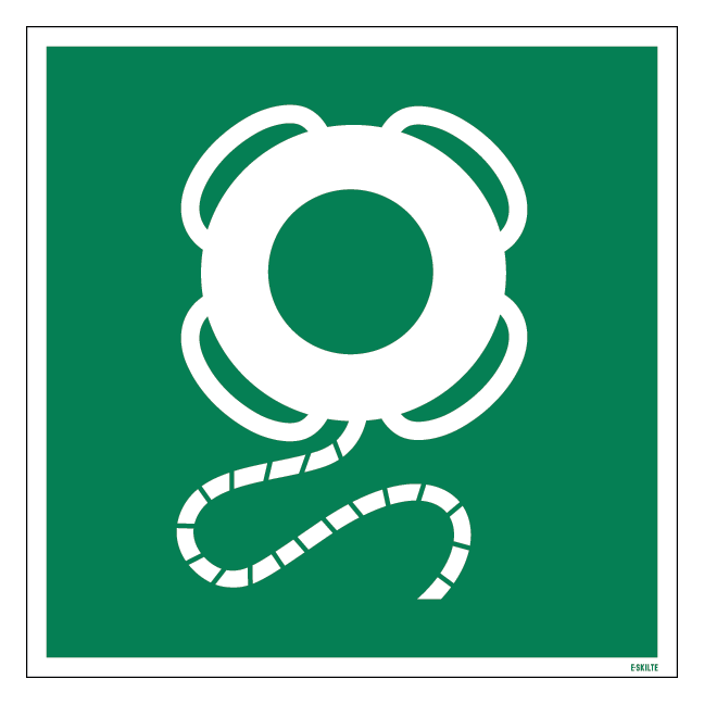 Lifebuoy with line: Redningsskilt