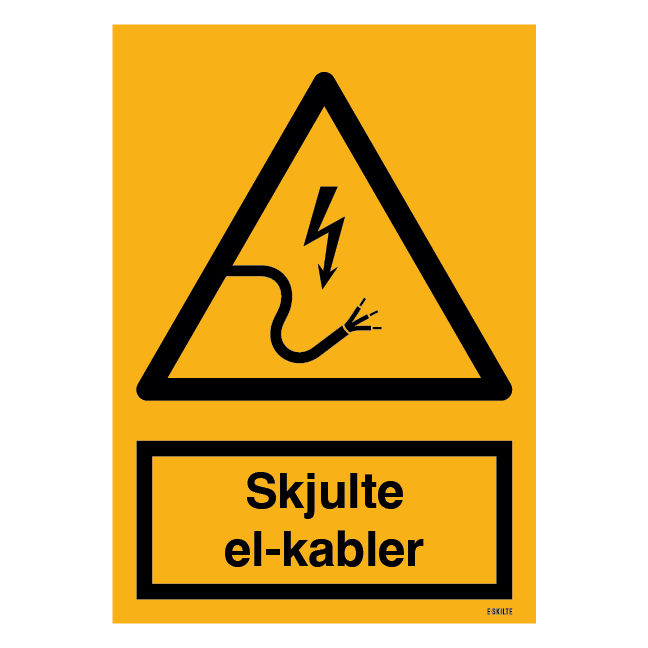 Skjulte el-kabler skilt
