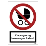 Barnevogne forbudt skilte
