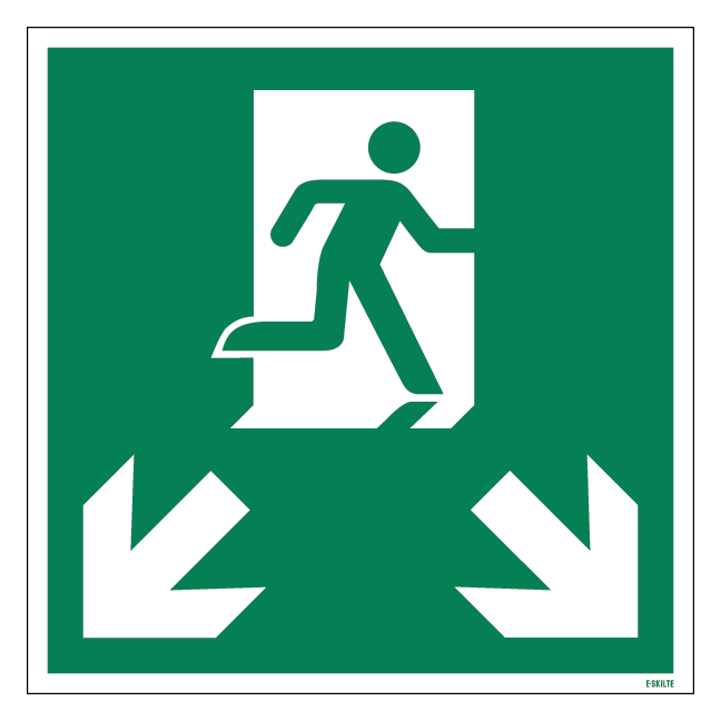 Flugtvej til højre og venstre ned