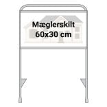 Design-selv mæglerskilt XL, 102x60 cm