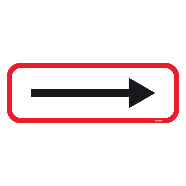 Pil . Skilt Firkantet. Henvisningsskilt