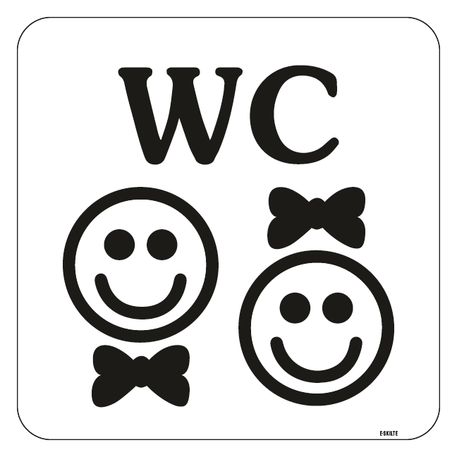 WC mand dame. Toiletskilt