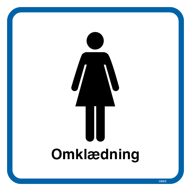 Dame Omklædning. Toiletskilt