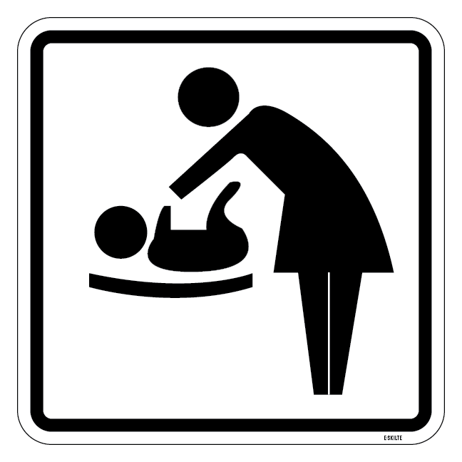 Toilet Pusleplads. Toiletskilt