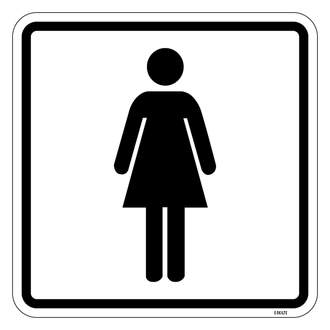 Toilet Dame. Toiletskilt