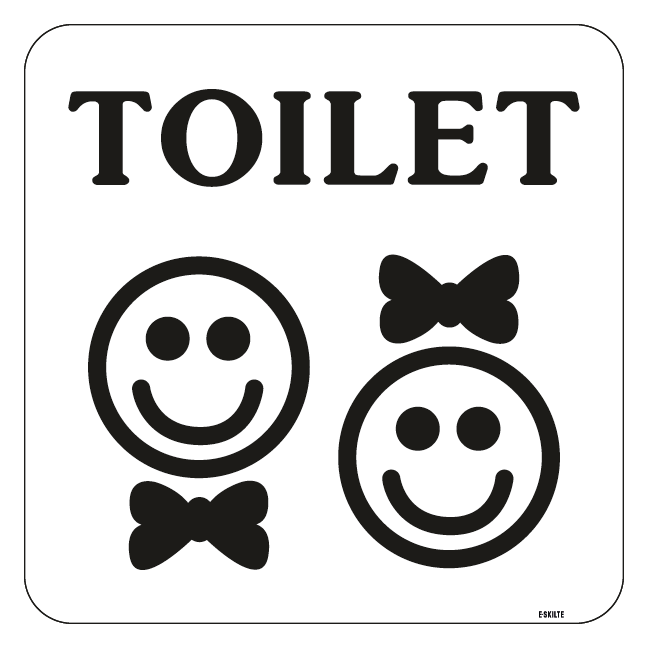 TOILET mand dame. Toiletskilt