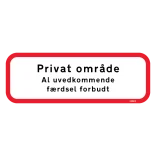 Privat område/vej skilte