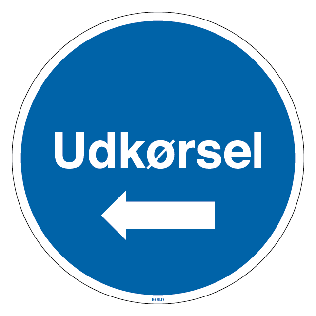 Udkørsel skilt
