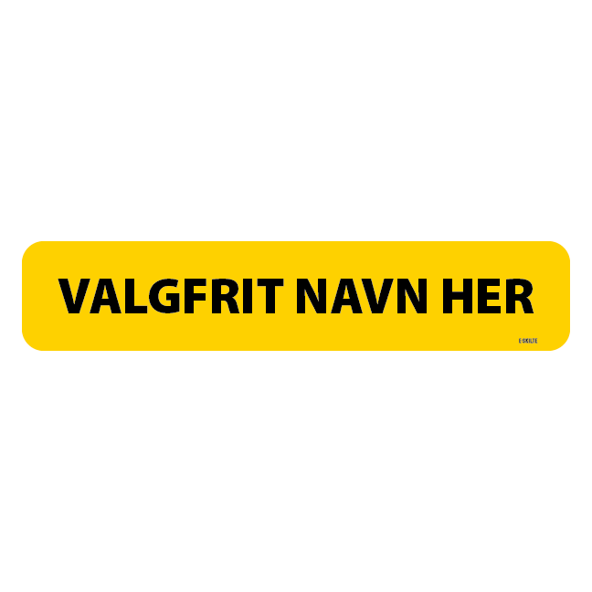 Kaldenavn sans-serif gul Truckerskilt