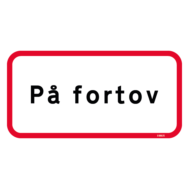 På fortorv. UA39,2 Skilt