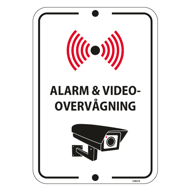 Alarm & videoovervågning skilt