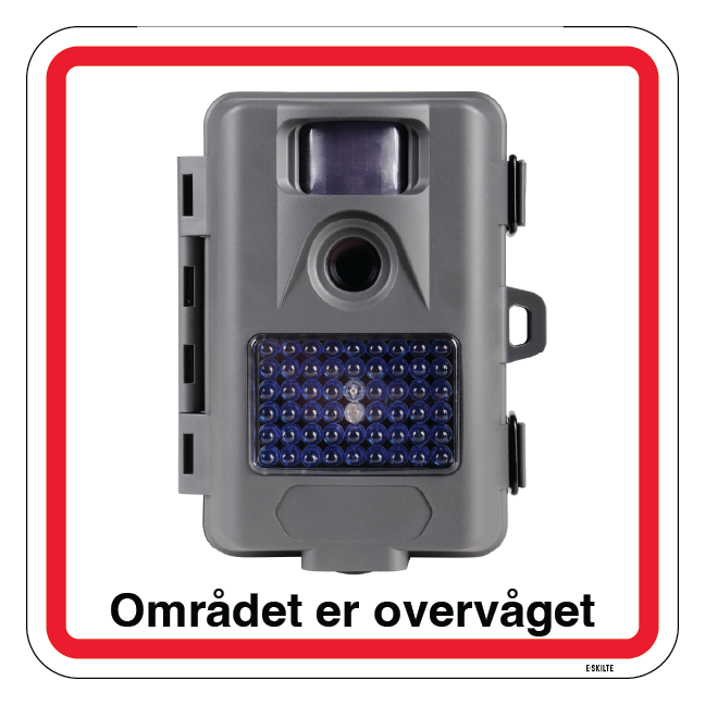 Området er videoovervåget skov kamera, piktogram skilt