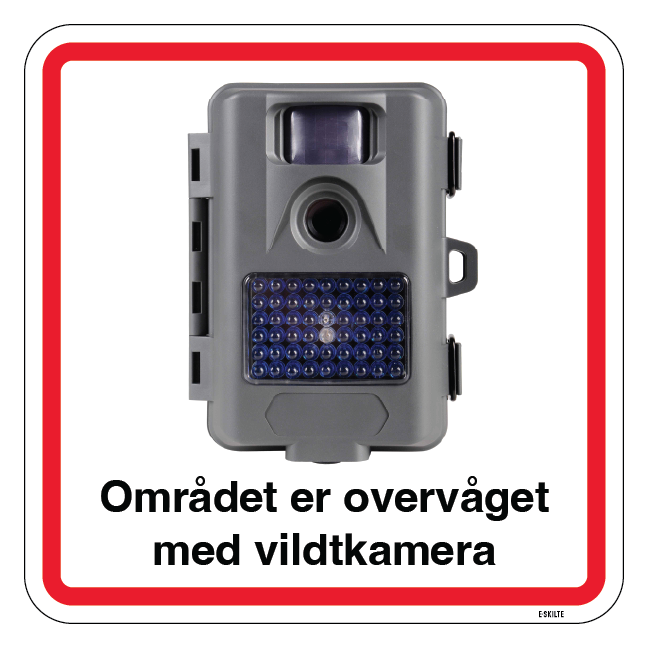 Området er videoovervåget skov kamera, piktogram skilt